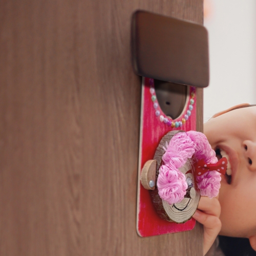 천연나무조각 내얼굴 친구얼굴 만들기 나무방문걸이