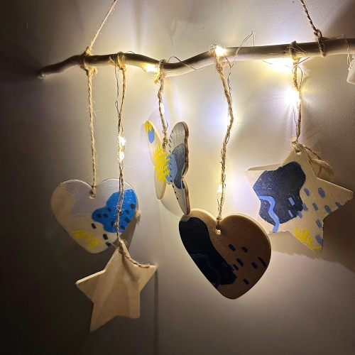 LED가랜드 나무조각 벽걸이무드등 만들기