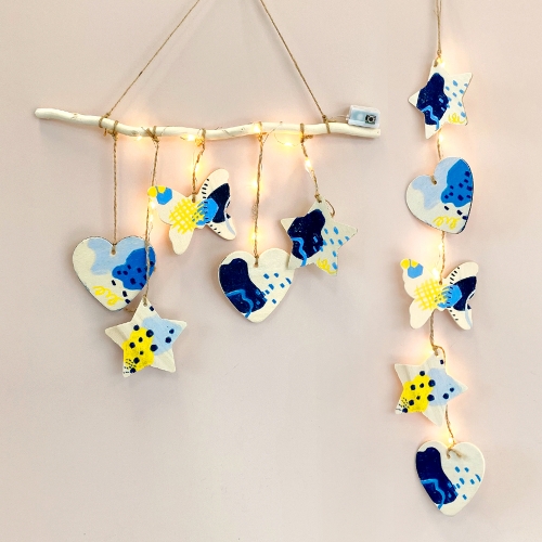 LED가랜드 나무조각 벽걸이무드등 만들기