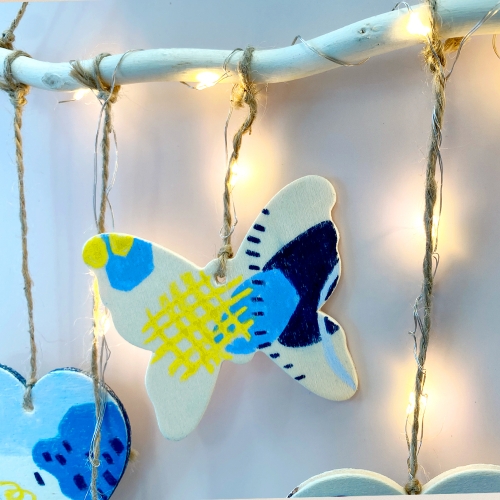 LED가랜드 나무조각 벽걸이무드등 만들기