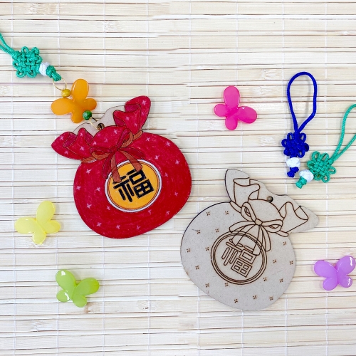 전통공예 나비비즈복주머니 노리개세트(혼합3세트)