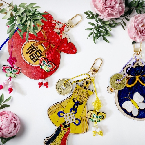 전통 복주머니 엽전 키링만들기(3종세트)