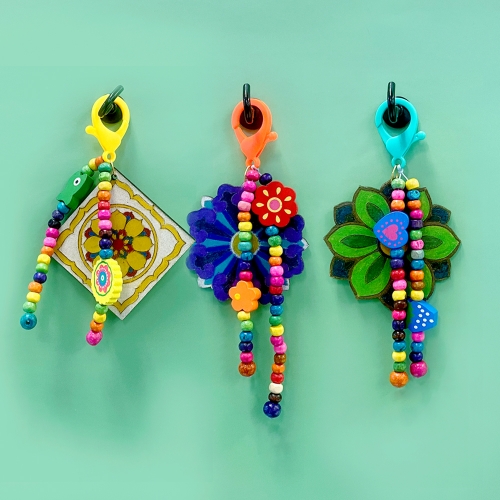 전통공예 나무전통비즈(전통문양3세트) 키링만들기