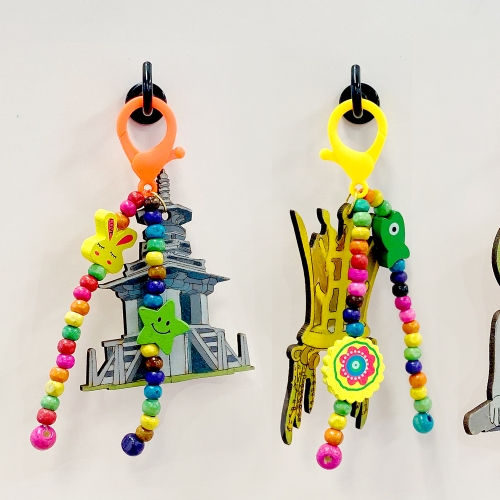 전통공예 나무전통비즈(문화재3세트) 키링만들기