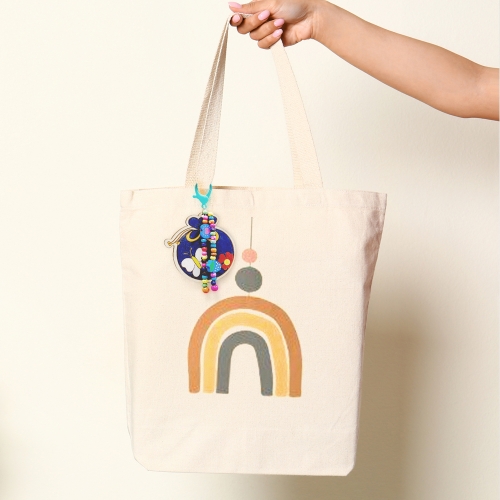 전통공예 나무전통비즈(복주머니3세트) 키링만들기