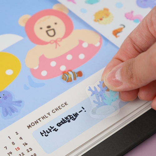 [오늘놀이] 투명 스티커(11종 택1/참여수업/스탠드꾸미기/KC인증)