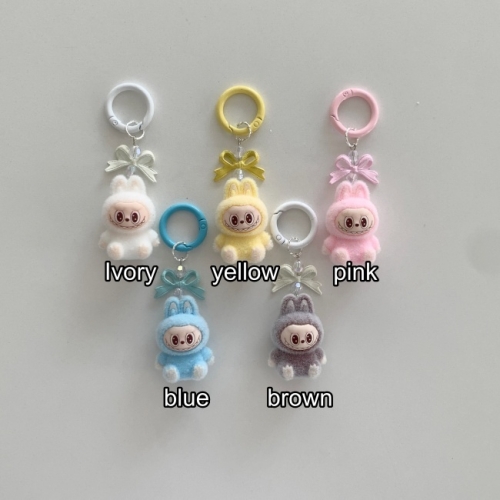 리본 미니 라부부 키링 키홀더 피규어 인형 백참 가방꾸미기