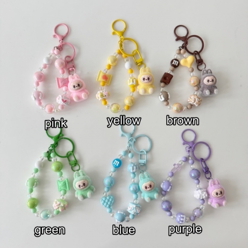 미니 라부부 스트랩 키링 키홀더 피규어 인형 백참 가방꾸미기