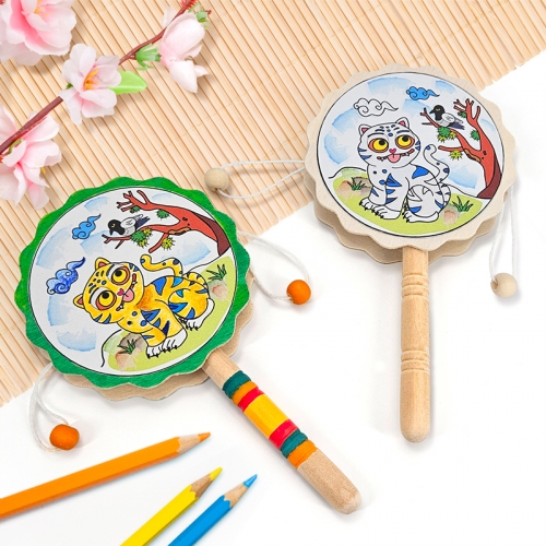 [탑키드] 호작도 민화 전통놀이 흔들이북 꾸미기