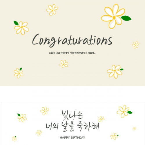 [파티붕붕]	D2202 현수막 / 데이지꽃 생일 현수막 생일 파티 꾸미기 홈파티용품