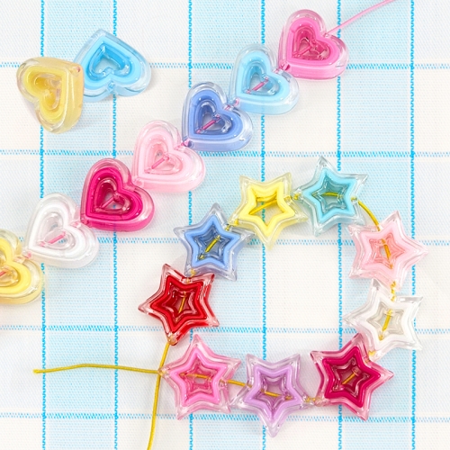 [탑키드] 파스텔 투각 하트/별 비즈 (25개입)