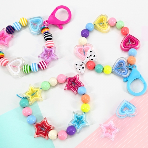 [탑키드] 파스텔 투각 하트/별 비즈 (25개입)