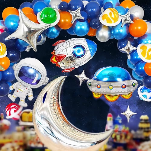 우주 비행사 파티 장식 풍선 세트