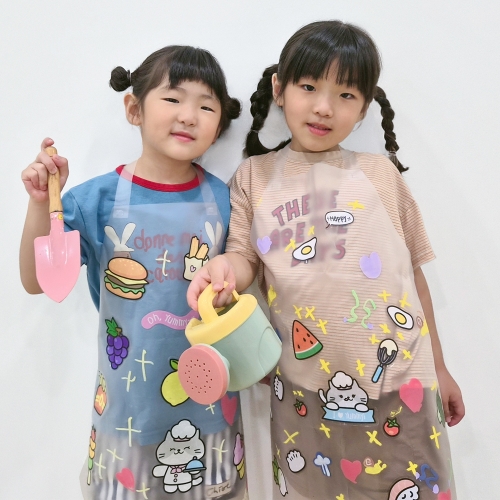 [오늘놀이] 다용도 반투명 방수 앞치마(2종 택1/우레탄 재질/KC인증)