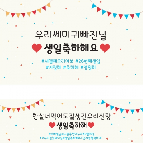 [파티붕붕] D1032 현수막 / 생일 축하 현수막 파티 용품 남자친구 이벤트 소품 기념일 플랜카드 제작