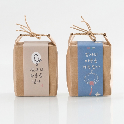 [답례품] 감사의 마음을 가득 담은 전통한과 세트 구디백(유과3개+미니약과4개+무료라벨)