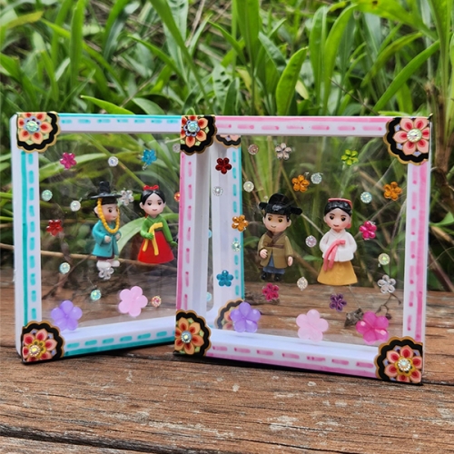 전통의상 랩 투명 액자 꾸미기