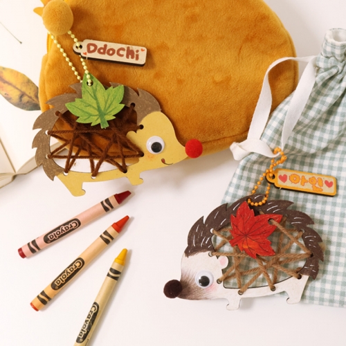 고슴도치 실잇기 키링 5set