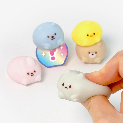 부끄런 애니멀 랜덤 말랑 모찌 스퀴시 주물럭 (30개)