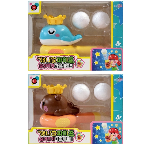 애니멀 파이프 숨겨루기 더블세트 공띄우기 폐활량게임 (2개)