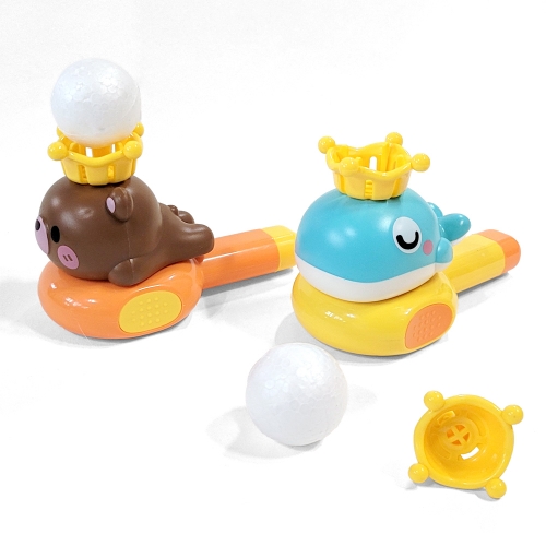 애니멀 파이프 숨겨루기 더블세트 공띄우기 폐활량게임 (2개)