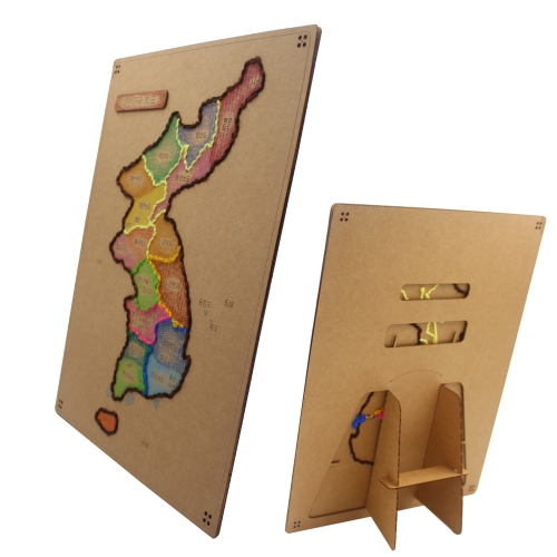 우든페이퍼 우리나라 지도 바느질 꾸미기