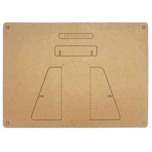 우든페이퍼 세계지도 바느질 꾸미기