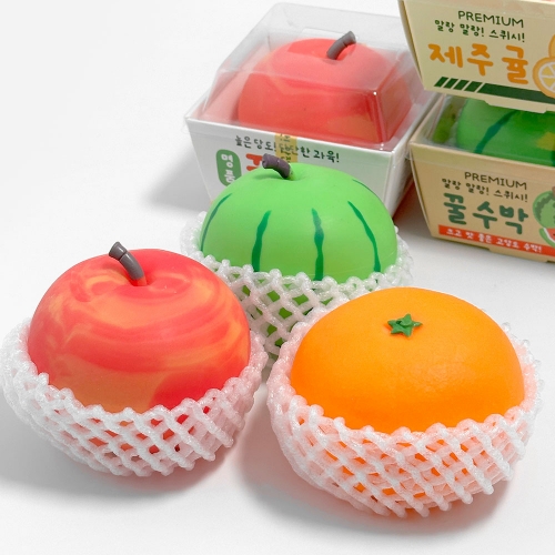 과일 말랑이 스퀴시 주물럭 (3개)