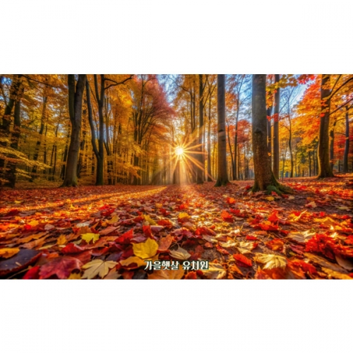 [파티붕붕] D6318 현수막 / 어린이집 유치원 가을 단풍 숲 나무 배경 포토존 현수막 제작