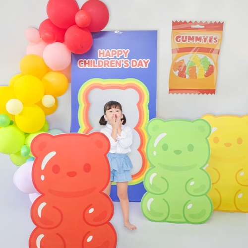 [파티붕붕] 하리보 포토존 132 / 유치원 어린이집 젤리 판넬 보드 어린이날 생일 포토존 장식 용품