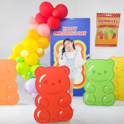 [파티붕붕] 하리보 포토존 133 / 어린이날 대형 프레임 판넬 포토존 생일축하 파티 꾸미기