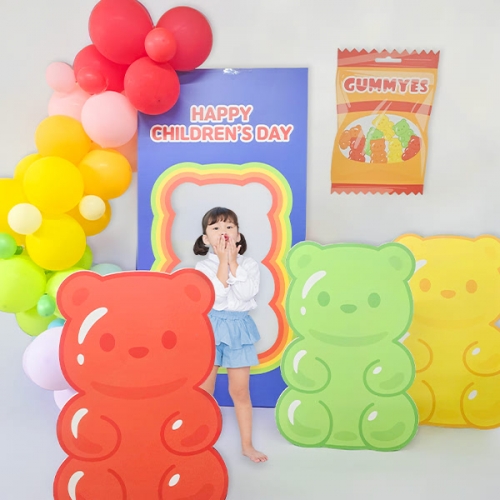 [파티붕붕] 하리보 포토존 세트 08 / 어린이날 행사 풍선 생일 젤리 판넬 포토존 장식 용품