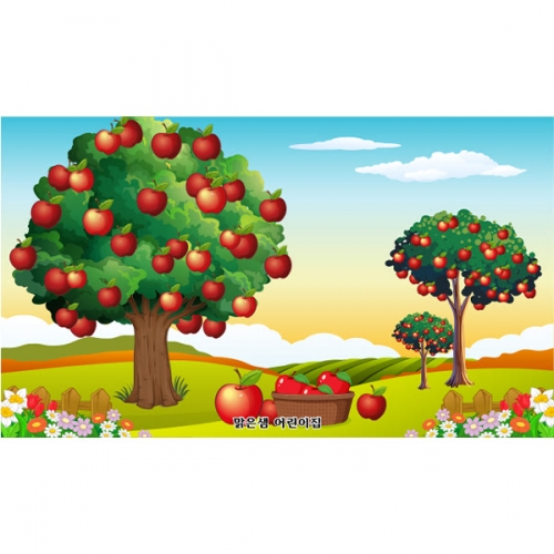 [파티붕붕] D6266 현수막 / 유치원 사과나무 현수막 어린이집 과수원 텃밭 체험 포토존