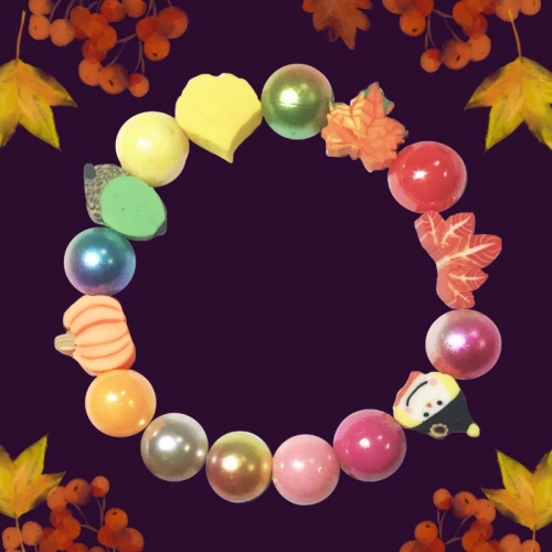 가을 단풍 허수아비 팔찌