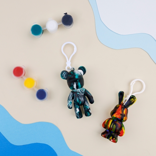 [오늘놀이] 푸어링 아트 키링 꾸미기(2종 택1/참여수업/아크릴 물감 포함)