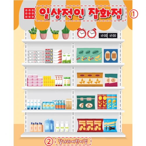 [파티붕붕]D5552 현수막 / 어린이집 유치원 잡화점 현수막 역할놀이 포토존 제작