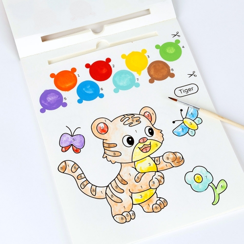 [리틀호안미로]물감색칠북 공룡친구들, 정글친구들, 바다친구들(JA97014외) (종류 선택 가능)