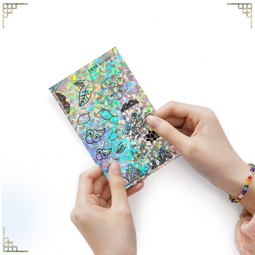 홀로그램 전통자개 스티커 - 꽃 2매