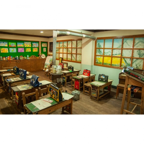 [파티붕붕]D3856 옛날 교실 현수막 / 레트로 복고 현수막 난로 포토존 제작