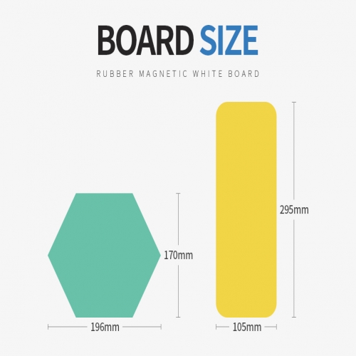 [마그피아] 육각헥사보드 7개입 고무자석 메모보드