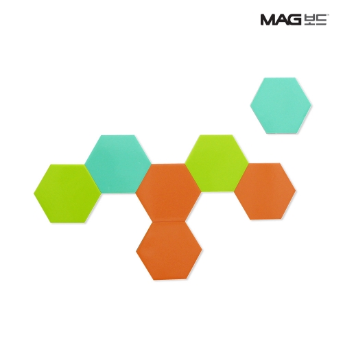 [마그피아] 미니 육각헥사보드 12개입 고무자석 메모보드