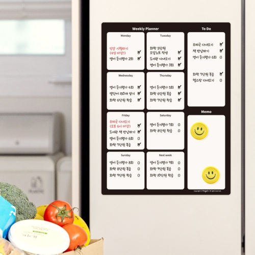 [마그피아] 유리용 위클리플래너 자석 스케줄보드