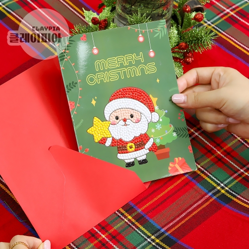 크리스마스 보석십자수 카드 만들기