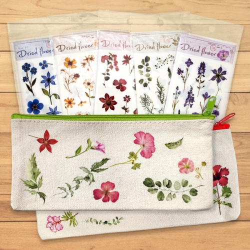 [탑키드] 패브릭 데코 압화 판박이 스티커 필통 만들기