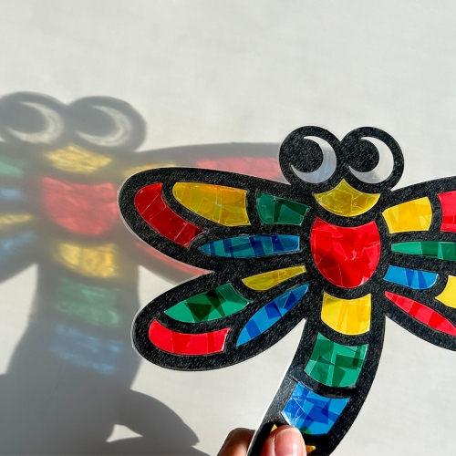 [오늘놀이] 알록달록 가을 곤충 잠자리 썬캐쳐 만들기(셀로판지 포함/환경구성/KC인증)