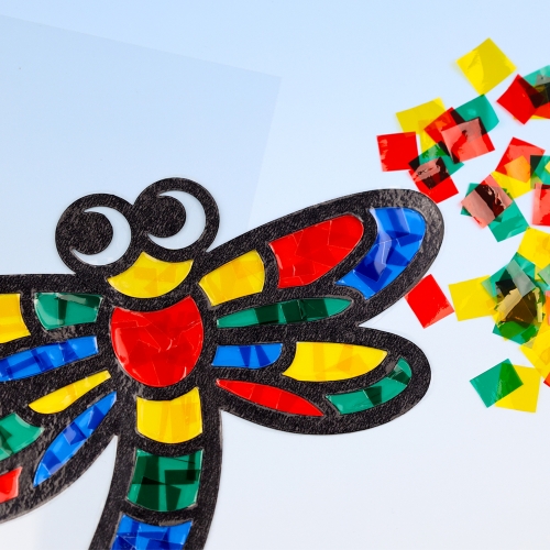 [오늘놀이] 알록달록 가을 곤충 잠자리 썬캐쳐 만들기(셀로판지 포함/환경구성/KC인증)