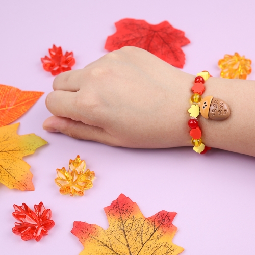 [오늘놀이] 가을 열매 낙엽 팔찌 만들기(2종 택1/팬던트 포함/KC인증)