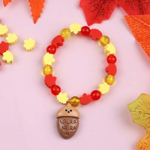 [오늘놀이] 가을 열매 낙엽 팔찌 만들기(2종 택1/팬던트 포함/KC인증)