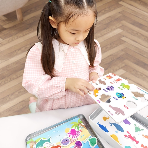 [아리아띠] 티니 한조각 자석놀이 3종 택1 탈것 동물 바다