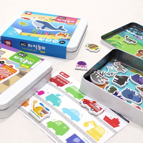 [아리아띠] 티니 한조각 자석놀이 3종 택1 탈것 동물 바다